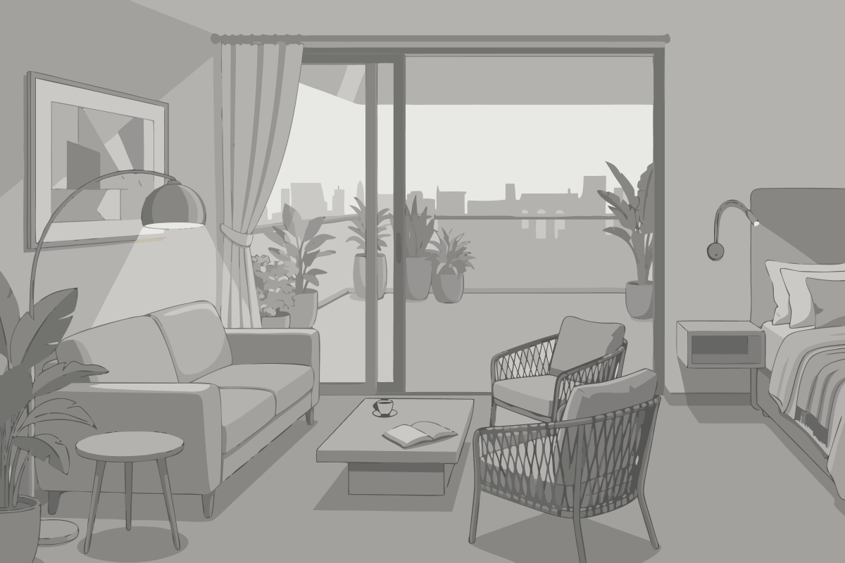 Apartamento con 1 dormitorio (6 adultos) - Calle Espronceda 38